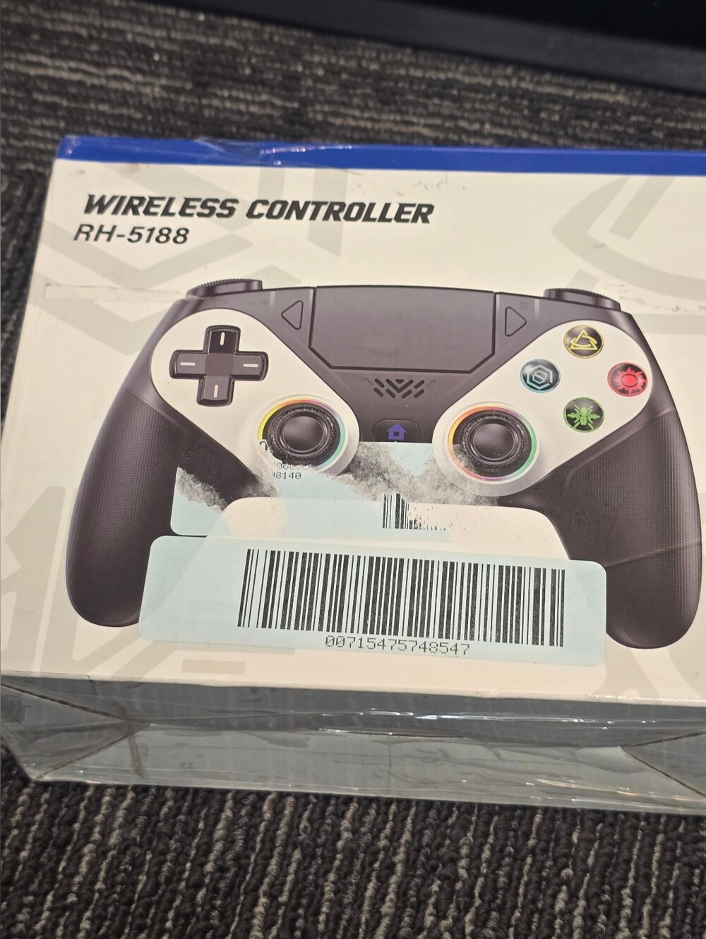 LED Wireless Controller for PS5, Compatible with PS5 Pro/Slim/PC, Dual Vibration